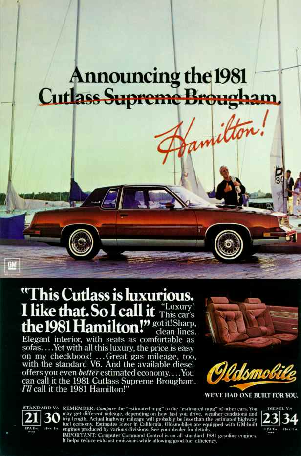 1981 Oldsmobile Auto Advertising